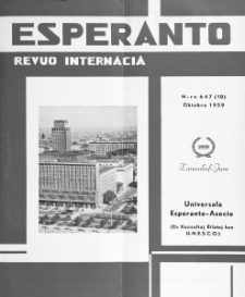 Esperanto : revuo internacia : oficiala organo de Universala Esperanto Asocio. Jaro 52, n. 647 (1959)