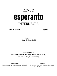 Esperanto : revuo internacia : oficiala organo de Universala Esperanto Asocio.Indeks Jaro 54 (1961)