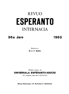 Esperanto : revuo internacia : oficiala organo de Universala Esperanto Asocio.Indeks Jaro 56 (1963)