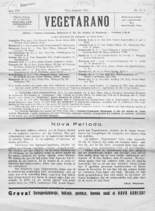 Vegetarano : oficiala organo de la internacia Vegetara Ligo Esperantista. Jaro 16, no. 2/3 (1933)
