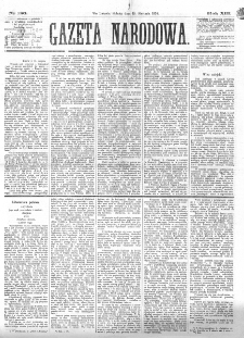 Gazeta Narodowa. R. 13 (1874), nr 186 (15 sierpnia)