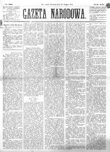 Gazeta Narodowa. R. 13 (1874), nr 189 (20 sierpnia)