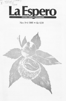 Lâ Espero : officiellt organ för Svenska Esperanto-Förbundet (S.E.F.) : organ för Esperanto-rörelsen i Sverige. Jarkolekto 71a, Nr 3/4 (1983)