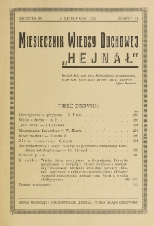 Hejnał nad Morzem Życia ze Szczytów Prawd Ducha i Praw Człowieka. R. 4, Z. 11 (1932)