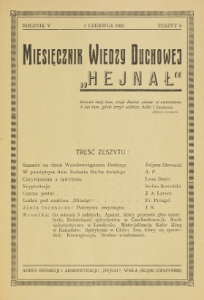 Hejnał nad Morzem Życia ze Szczytów Prawd Ducha i Praw Człowieka. R. 5, Z. 6 (1933)