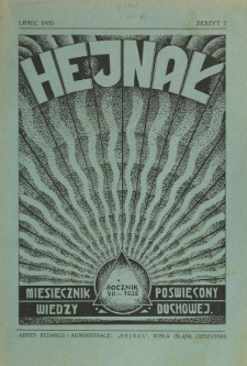 Hejnał nad Morzem Życia ze Szczyt&oacute;w Prawd Ducha i Praw Człowieka. R. 7, Z. 7 (1935)