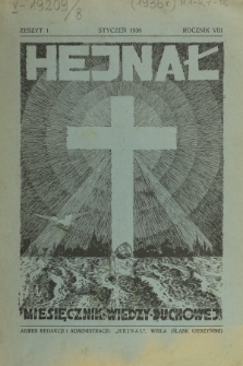Hejnał nad Morzem Życia ze Szczytów Prawd Ducha i Praw Człowieka. R. 8, Z. 1 (1936)