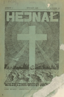 Hejnał nad Morzem Życia ze Szczytów Prawd Ducha i Praw Człowieka. R. 9, Z. 1 (1937)