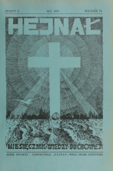 Hejnał nad Morzem Życia ze Szczytów Prawd Ducha i Praw Człowieka. R. 9, Z. 5 (1937)