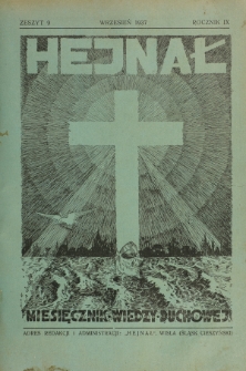 Hejnał nad Morzem Życia ze Szczytów Prawd Ducha i Praw Człowieka. R. 9., Z. 9 (1937)