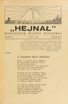 Hejnał nad Morzem Życia ze Szczytów Prawd Ducha i Praw Człowieka. R. 10, Z. 2 (1938)
