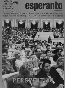 Esperanto : revuo internacia : oficiala organo de Universala Esperanto Asocio. Jaro 81, n. 990 (1988)
