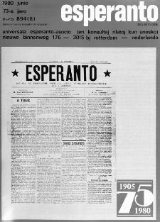 Esperanto : revuo internacia : oficiala organo de Universala Esperanto Asocio. Jaro 73, n. 894 (1980)