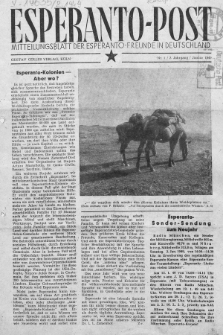 Esperanto Post. Jg. 2, nr. 1 (1949)