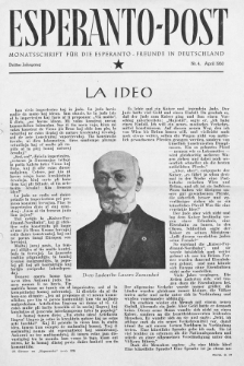 Esperanto Post. Jg. 3, nr. 4 (1950)