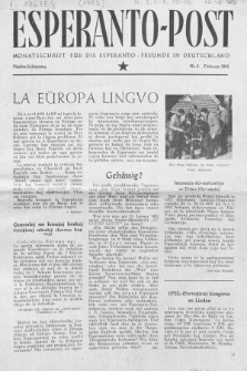 Esperanto Post. Jg. 5, nr. 2 (1952)