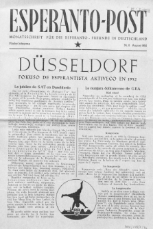 Esperanto Post. Jg. 5, nr. 8 (1952)