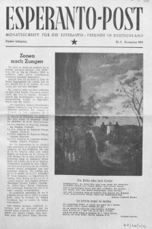 Esperanto Post. Jg. 5, nr. 11 (1952)