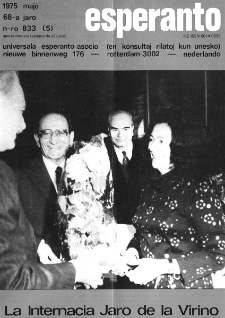 Esperanto : revuo internacia : oficiala organo de Universala Esperanto Asocio. Jaro 68, n. 833 (1975)