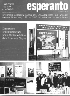 Esperanto : revuo internacia : oficiala organo de Universala Esperanto Asocio. Jaro 79, n. 963 (1986)