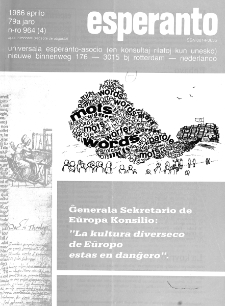Esperanto : revuo internacia : oficiala organo de Universala Esperanto Asocio. Jaro 79, n. 964 (1986)