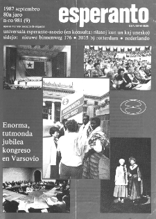 Esperanto : revuo internacia : oficiala organo de Universala Esperanto Asocio. Jaro 80, n. 981 (1987)