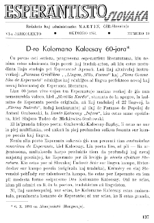 Esperantisto Slovaka. Jarkolekto 6, No 10 (1951)