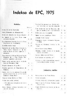 El Popola Ĉinio. (1975). Indekso