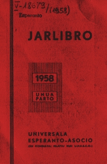 Oficiala Jarlibro / Universala Esperanto Asocio. 1958 (Unua Parto)