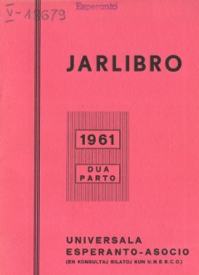 Oficiala Jarlibro / Universala Esperanto Asocio. 1961 (Dua Parto)