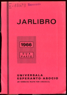 Oficiala Jarlibro / Universala Esperanto Asocio. 1966 (Dua Parto)