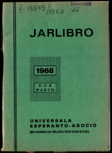 Oficiala Jarlibro / Universala Esperanto Asocio. 1968 (Dua Parto)