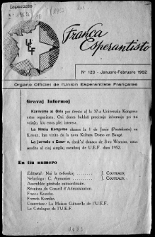Franca Esperantisto.No 123 (1952)