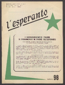 L'Esperanto. Anno 44, no 98 (1966)