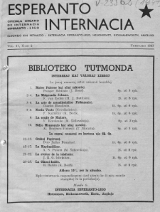 Esperanto Internacia : monata organo de la Internacia Esperanto-Ligo. Vol. 11, No 2 (februaro1947)