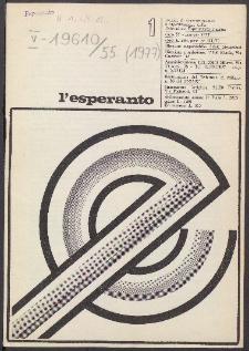 L'Esperanto. Anno 55, no 1 (1977)