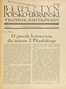 Biuletyn Polsko-Ukraiński. T. 4, R. 4, nr 21=108 (26 Maja 1935)