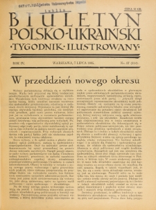 Biuletyn Polsko-Ukraiński. T. 4, R. 4, nr 27=114 (7 Lipca 1935)
