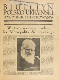 Biuletyn Polsko-Ukraiński. T. 4, R. 4, nr 30=117 (28 Lipca 1935)