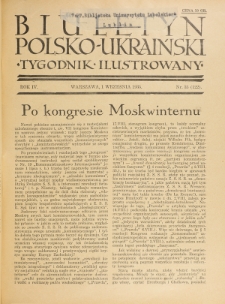 Biuletyn Polsko-Ukraiński. T. 4, R. 4, nr 35=122 (1 Września 1935)