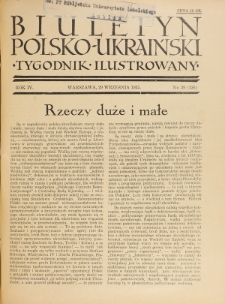 Biuletyn Polsko-Ukraiński. T. 4, R. 4, nr 39=126 (29 Września 1935)
