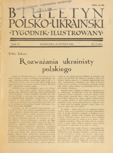 Biuletyn Polsko-Ukraiński. T. 4, R. 4, nr 6=93 (10 Lutego 1935)