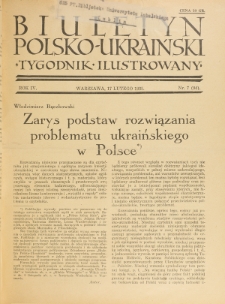 Biuletyn Polsko-Ukraiński. T. 4, R. 4, nr 7=94 (17 Lutego 1935)