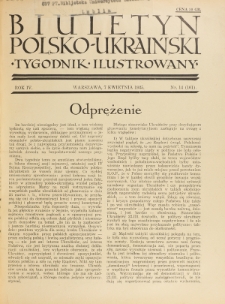 Biuletyn Polsko-Ukraiński. T. 4, R. 4, nr 14=101 (7 Kwietnia 1935)