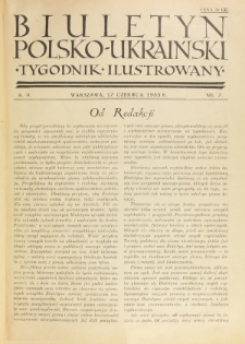 Biuletyn Polsko-Ukraiński. T. 2, R. 2, nr 7 (17 Czerwca 1933)