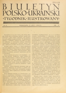 Biuletyn Polsko-Ukraiński. T. 2, R. 2, nr 9 (2 Lipca 1933)