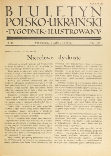 Biuletyn Polsko-Ukraiński. T. 2, R. 2, nr 10 (9 lipca 1933)