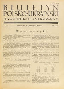 Biuletyn Polsko-Ukraiński. T. 2, R. 2, nr 19 (10 Września 1933)