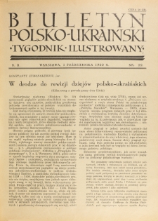 Biuletyn Polsko-Ukraiński. T. 2, R. 2, nr 22 (1 Października 1933)