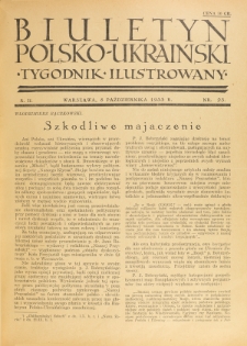 Biuletyn Polsko-Ukraiński. T. 2, R. 2, nr 23 (8 Października 1933)